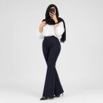 شلوار زنانه مدل دمپا بوتکات اسپانیش جنس پارچه کرپ دبل