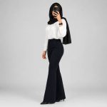شلوار زنانه مدل دمپا بوتکات اسپانیش جنس پارچه کرپ دبل - Image 3