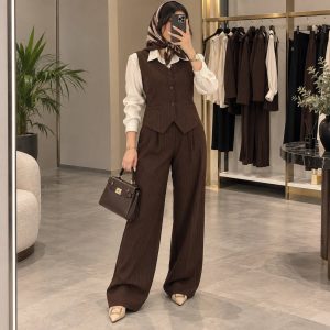 ست جلیقه و شلوار زنانه مجلسی