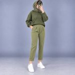 شلوار زنانه فوتر پاکتی قد ۹۰ — تصویر 5